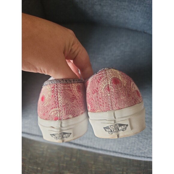 Vans Old Skool Skater Shoes Red & Blue Print Women's 5.5 - Picture 5 of 11